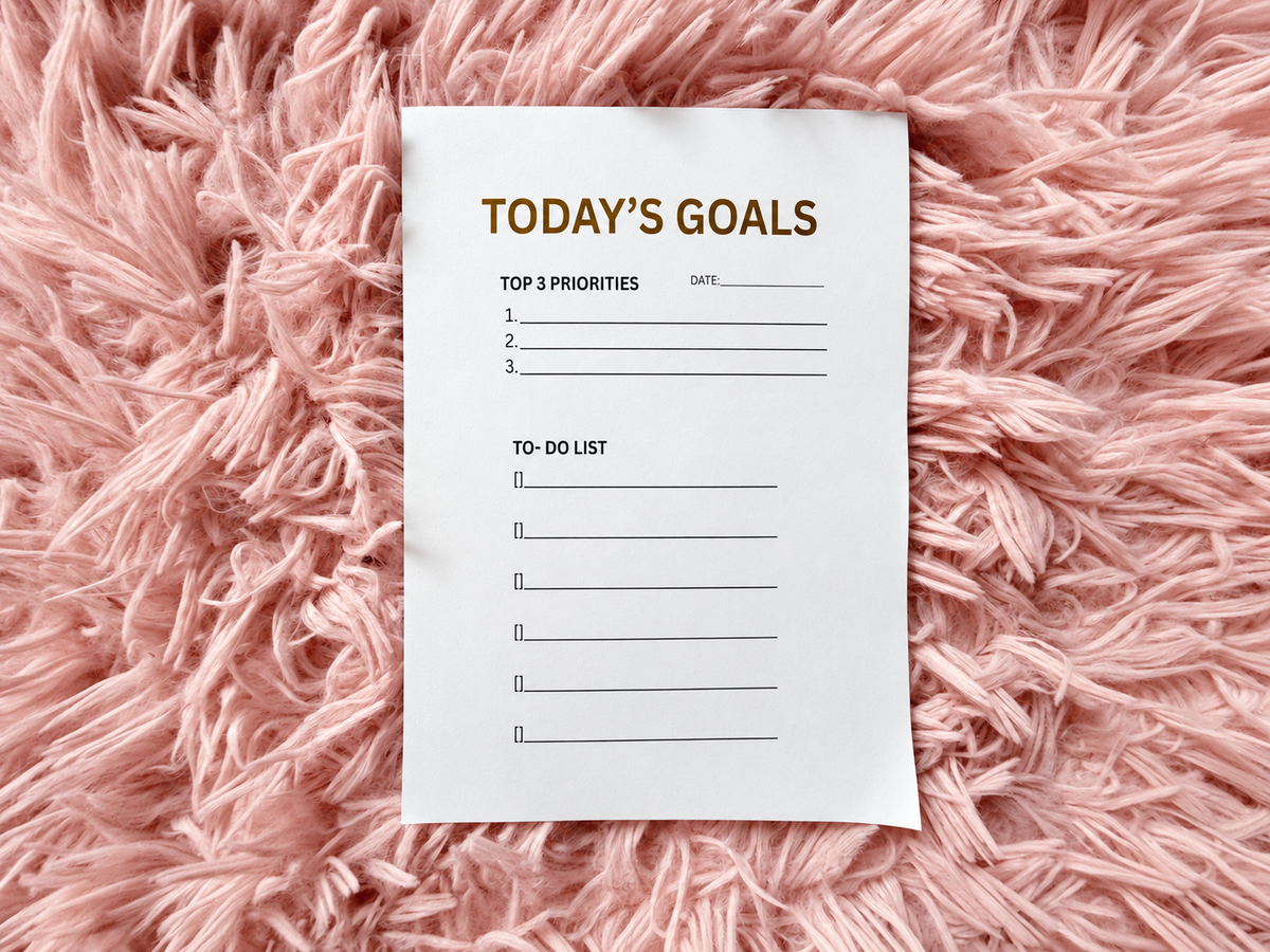 Nikki Bag Today's Goals Notepad | Daily Priorities & To-Do List