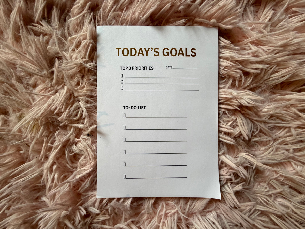 Nikki Bag Today's Goals Notepad-Priorities & To-Do List